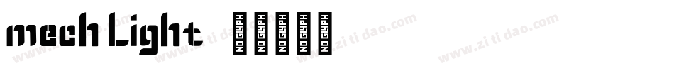 mech Light字体转换
